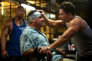 The Rock, Tony Shalhoub and Mark Wahlberg in Pain and Gain