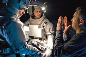Alfonso Cuarón directs George Clooney and Sandra Bullock in Gravity