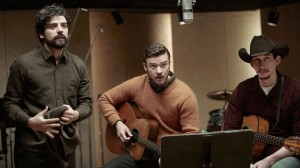 Oscar Isaac, Justin Timberlake and Adam Driver in Inside Llewyn Davis