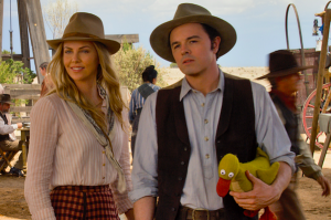 Charlize Theron and Seth MacFarlane in A Million Ways to Die in the West