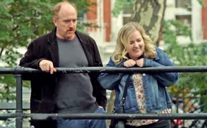 Louis CK and Sarah Baker in Louie