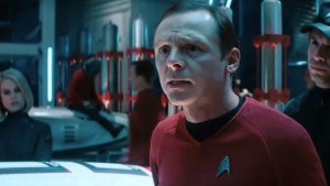 Alice Eve and Simon Pegg in Star Trek Beyond
