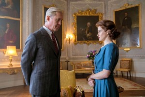 Alex Jennings and Claire Foy in The Crown