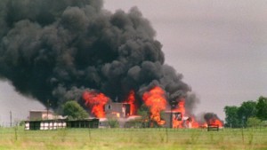The compound burns in Waco