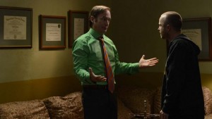 Bob Odenkirk and Aaron Paul in Better Call Saul