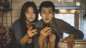 Park So-dam and Choi Woo-sik in Parasite