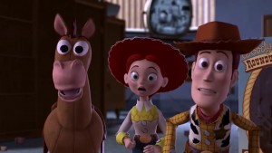 Bullseye, Jessie and Woody in Toy Story 2
