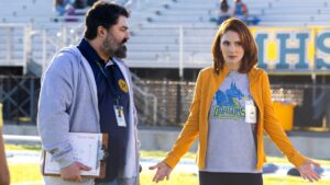 Sean Patton and Stephanie Koenig in English Teacher