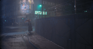 A rainy night in Taipei in "Goodbye, Dragon Inn"